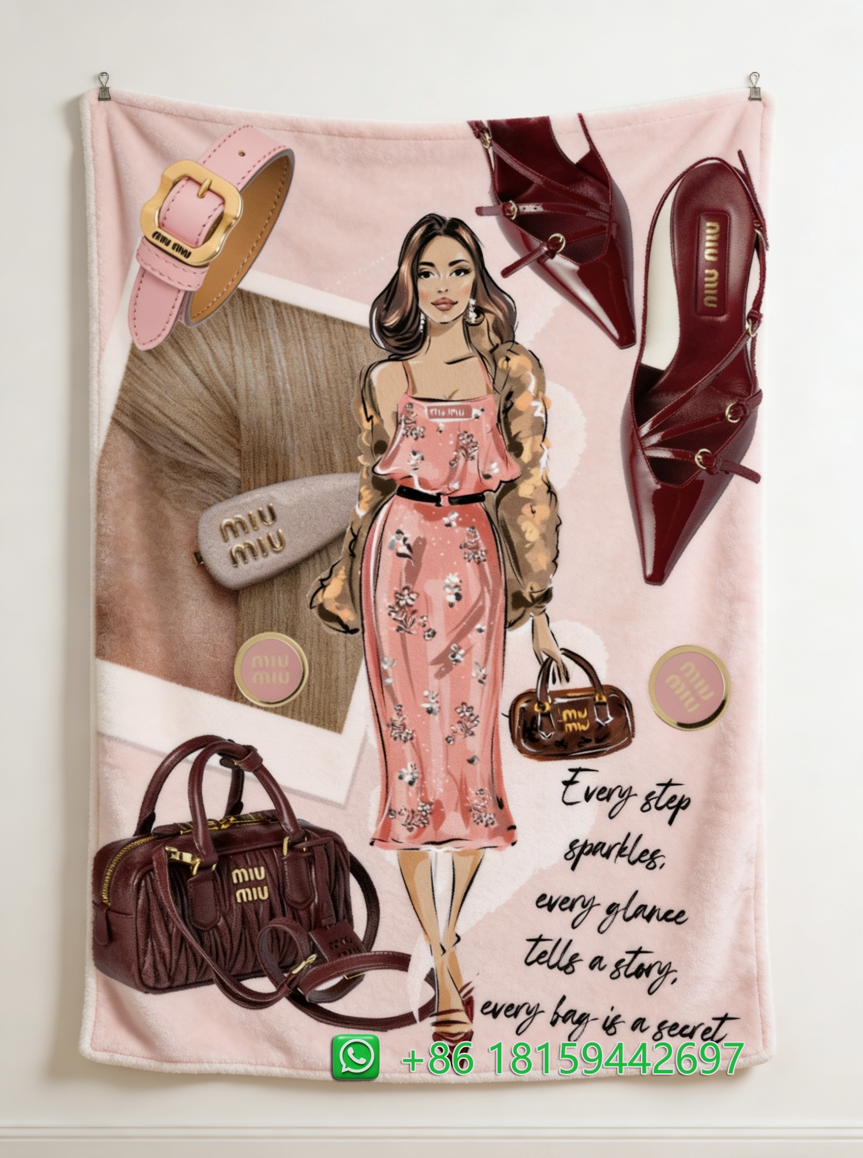 Miumiu Throw Blankets